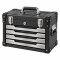 Werkzeugkasten 52 x 28 x 35 cm aus Metall Schwarz mit 5 Schubladen abschließbar